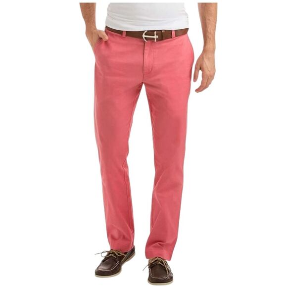 Vineyard Vines Men's Original Cotton Breaker Pants Lobster Reef Straight Size 33 - Picture 1 of 7